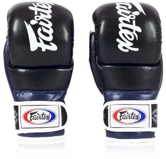 Gants de MMA Faitex FGV18 Super Sparring - Zwart / Blauw - Taille XL