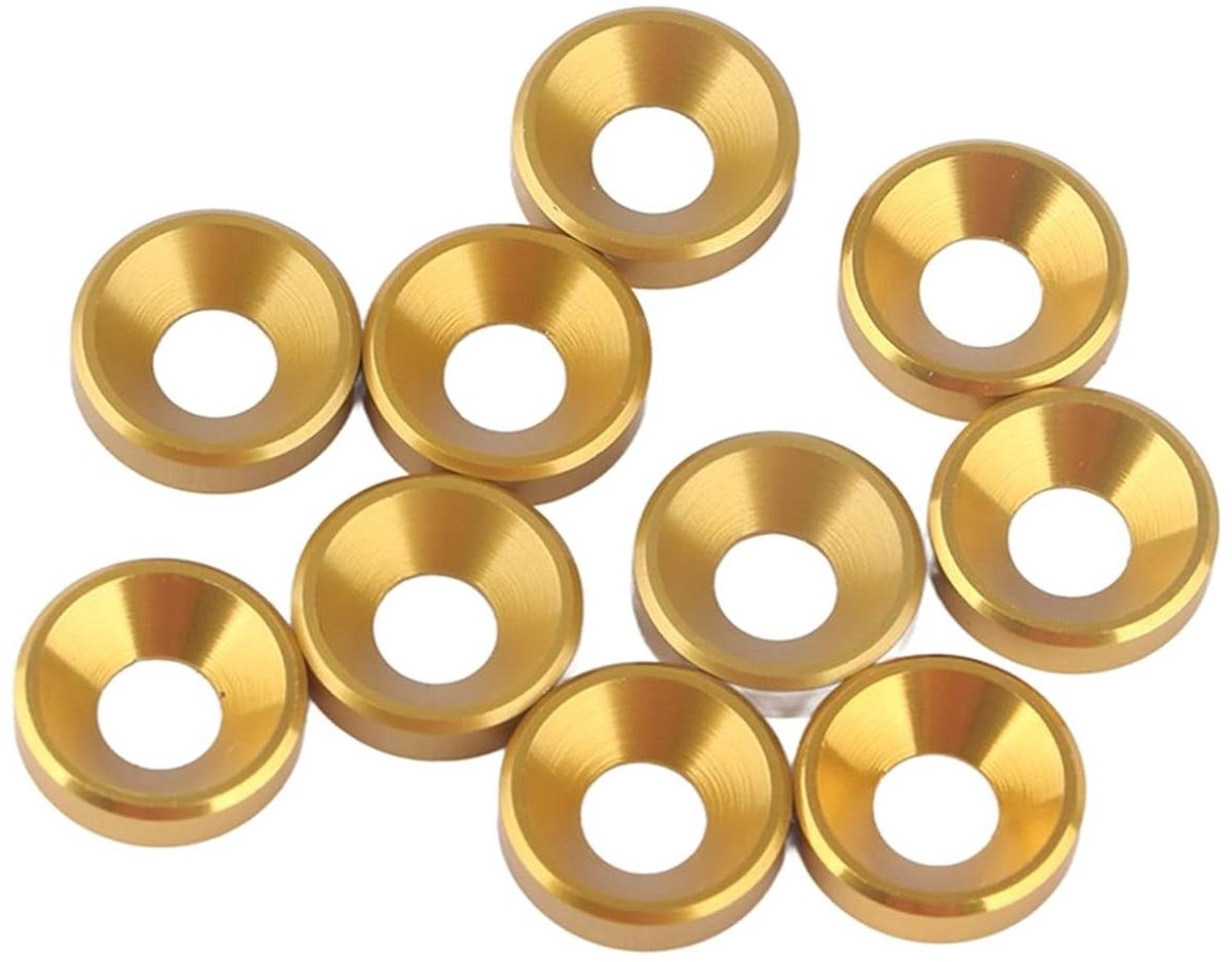 EGoods - Verzonken aluminium legering pakking ringen, set van 10, M4 formaat, hoge weerstand