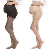 Set van 2 Zwangerschapspanty’s – High Waist - Zwart & Nude - 20–30 DEN - One Size (± M) - Comfort voor het 2e & 3e Trimester