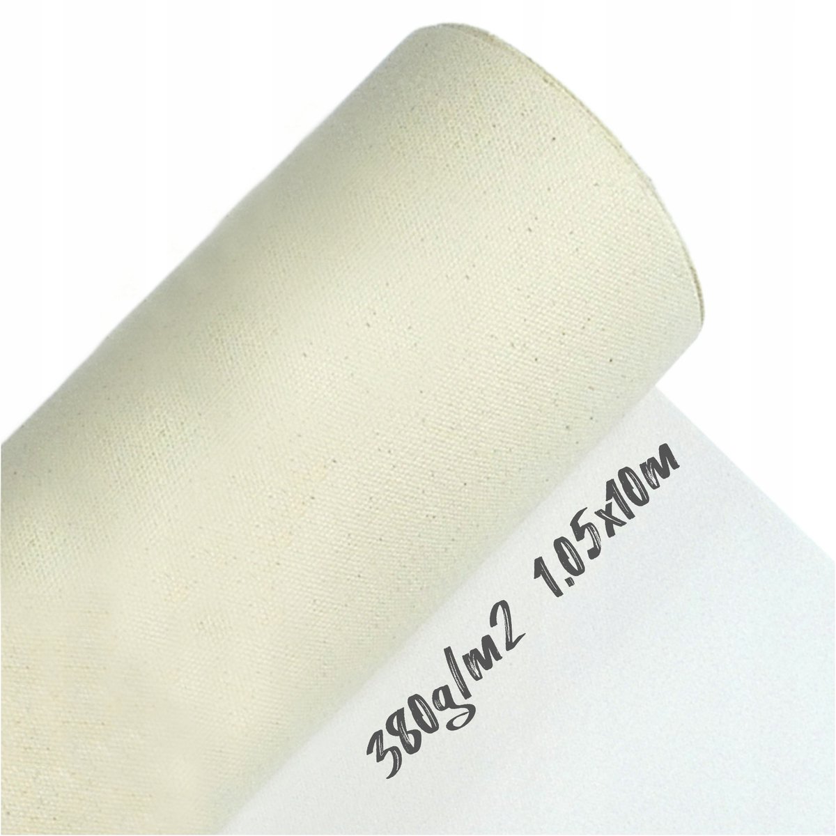 Merkloos Katoenen Schilderdoek 105x1000 cm, 380g/m², 3x Gegrond