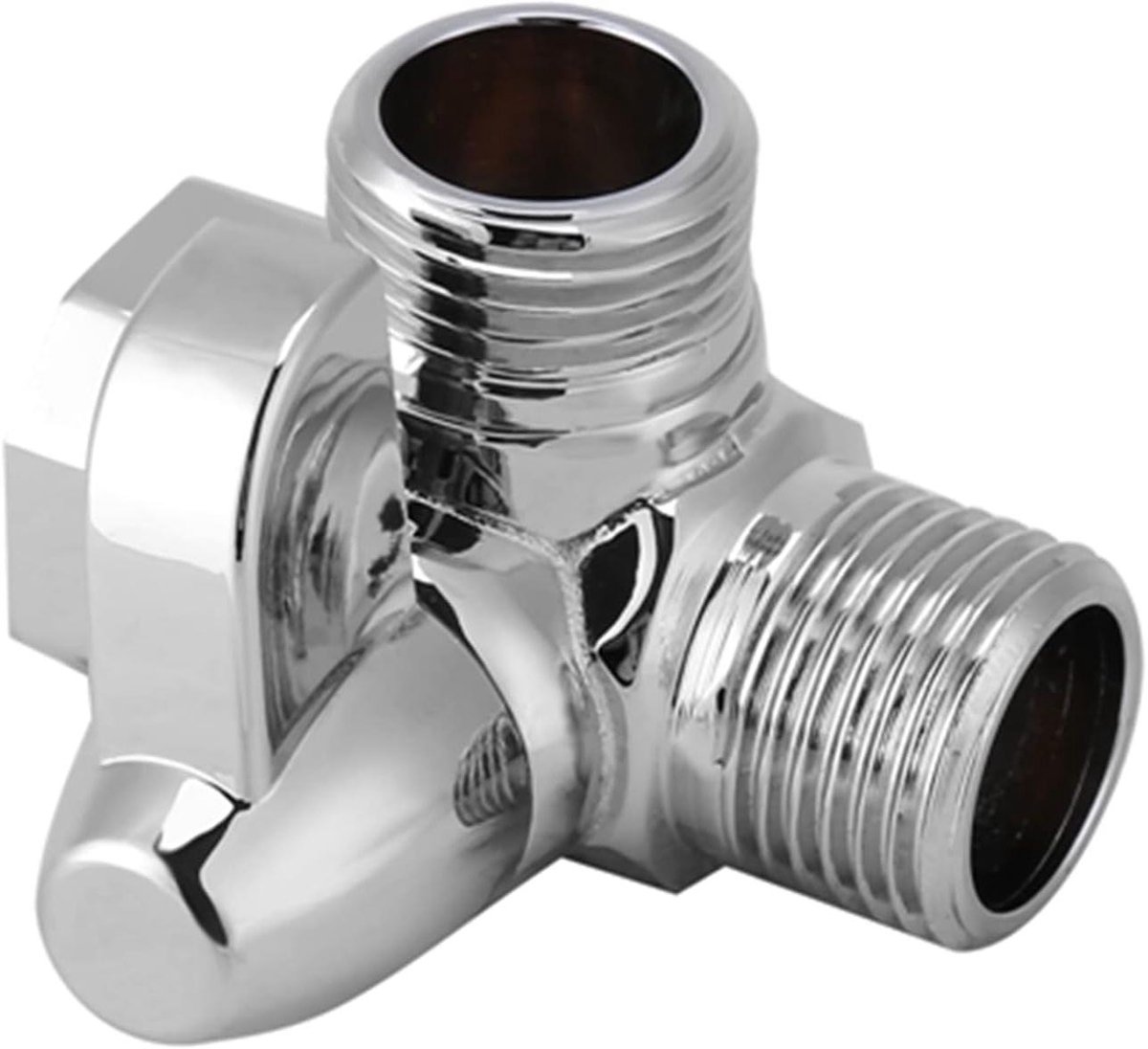 EGoods - 3-weg omschakelklep voor douchesysteem met G1/2" T-vormige adapter