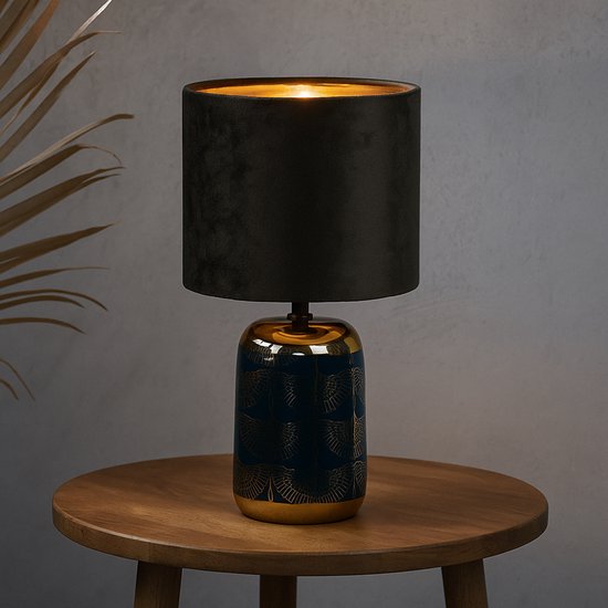 Lampe de table Luxus Rome - Rouge - H33xØ18 - Raccord E14 - Céramique - Handgemaakt - Lampe de table de chambre à coucher - Lampe de table de salon - Lampe de bureau