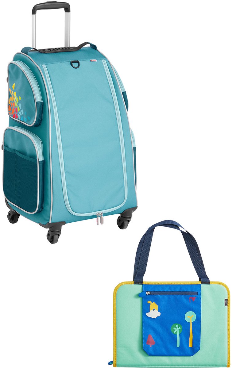 HABA Kinderkoffer Schranktrolley 4 Rollen und Kreativtasche