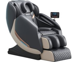 AlienComfort™ Shiatsu Massagestoel LUNA - Grijs - Compact model - 16 Rollers & 14 Airbags - Surround Sound - Massage stoel - Massagestoel Elektrisch - massagestoel - Massage apparaat