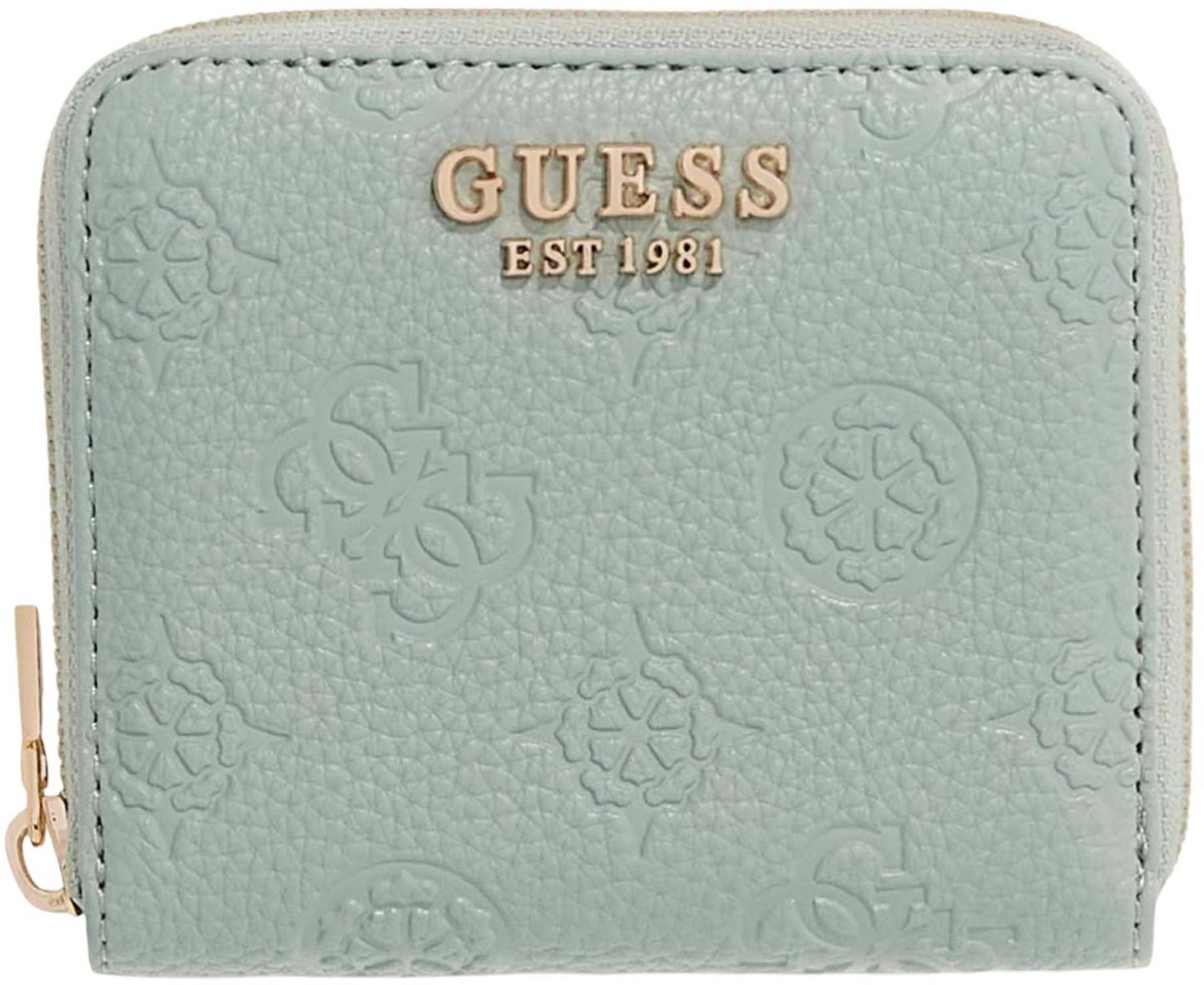 GUESS portemonnee Cresidia II SLG Zip Around Wallet Light Sage Logo mintgroen