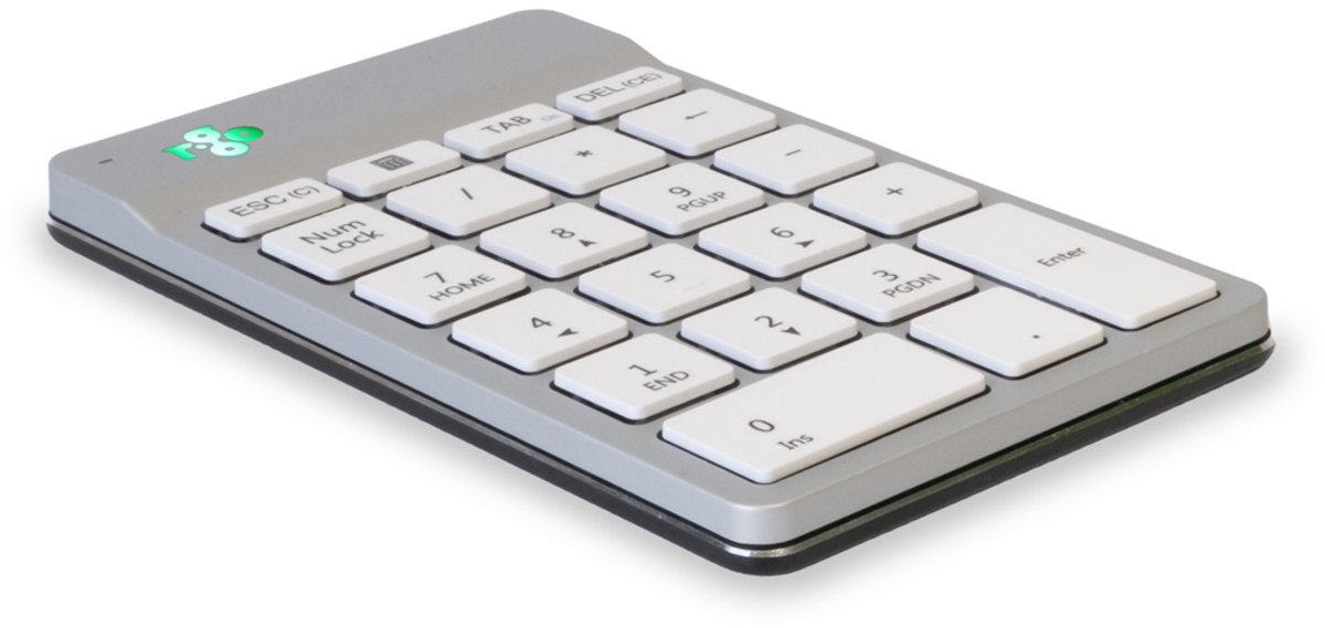 Image of R-Go Numpad - Ergonomisch numeriek toetsenbord - Break software - Bluetooth - Wit
