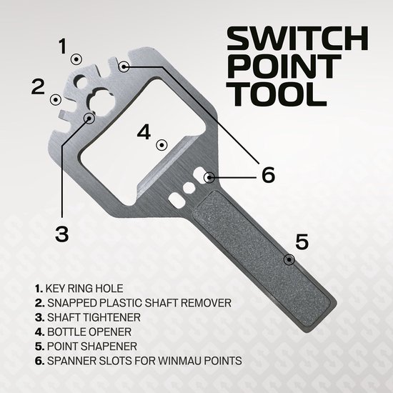 Winmau Switch Point Groove Silver 40 mm van Winmau — afbeelding 2