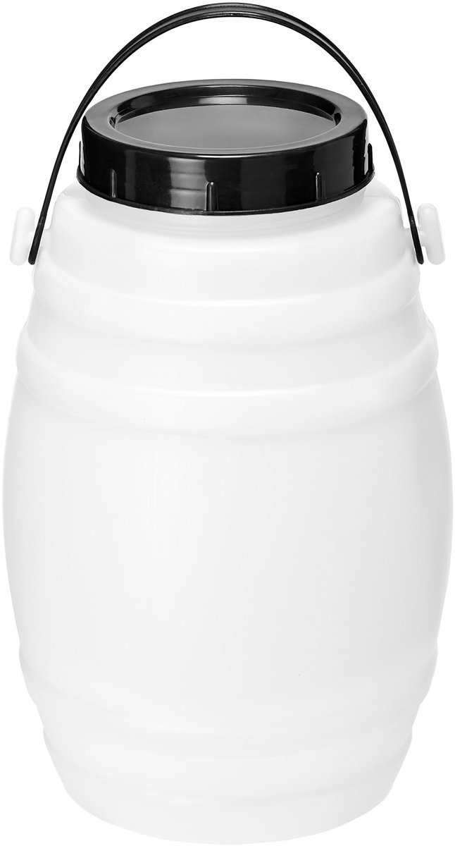 Garronda 4l Kunststof Trommel Met Deksel - Vat - HDPE - Voedselvat – Wit - GD-STE-BarrelT