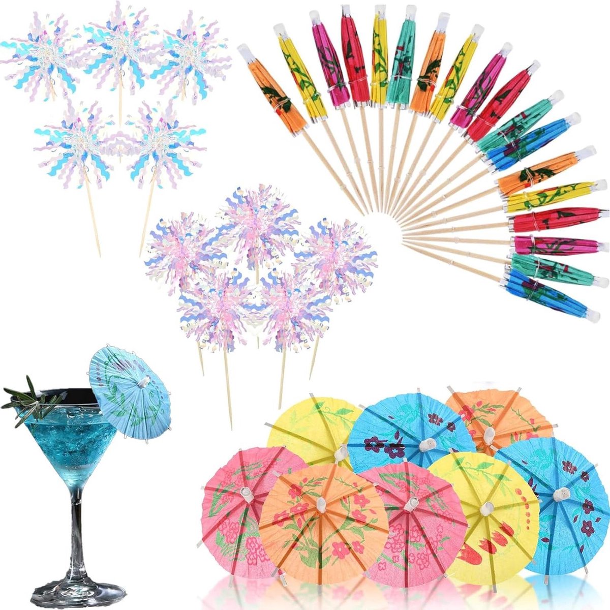 Ronte - Taartdecoratie Vuurwerk - Verjaardag, Bruiloft, Afstudeerfeest - Set van 18 Stuks