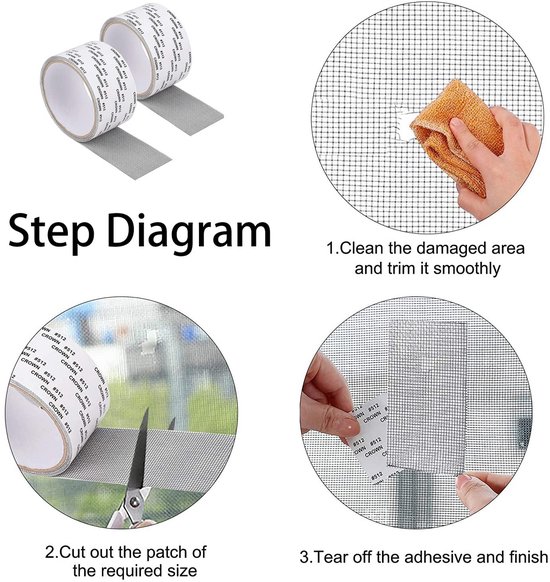 Reparatieset Gaas voor Ramen en Deuren - Complete Set voor Gaten en Scheuren — afbeelding 2