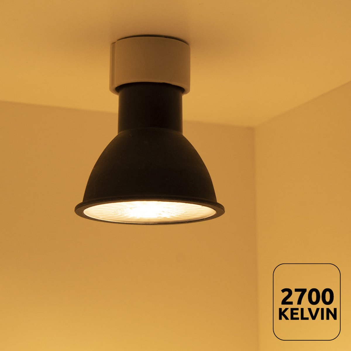 Voordeelpak | 5 stuks | LED Spot 3W | Zwart | GU10 | Dimbaar | 3000K - Warm wit (830)
