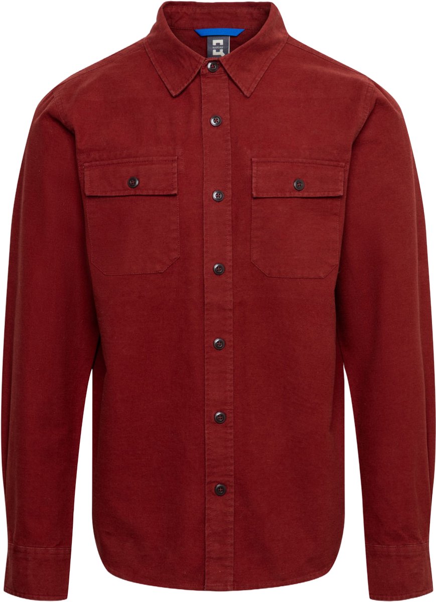 Narsaq Igaliku Blouse - Herenblouse lange mouw - Dark Brick