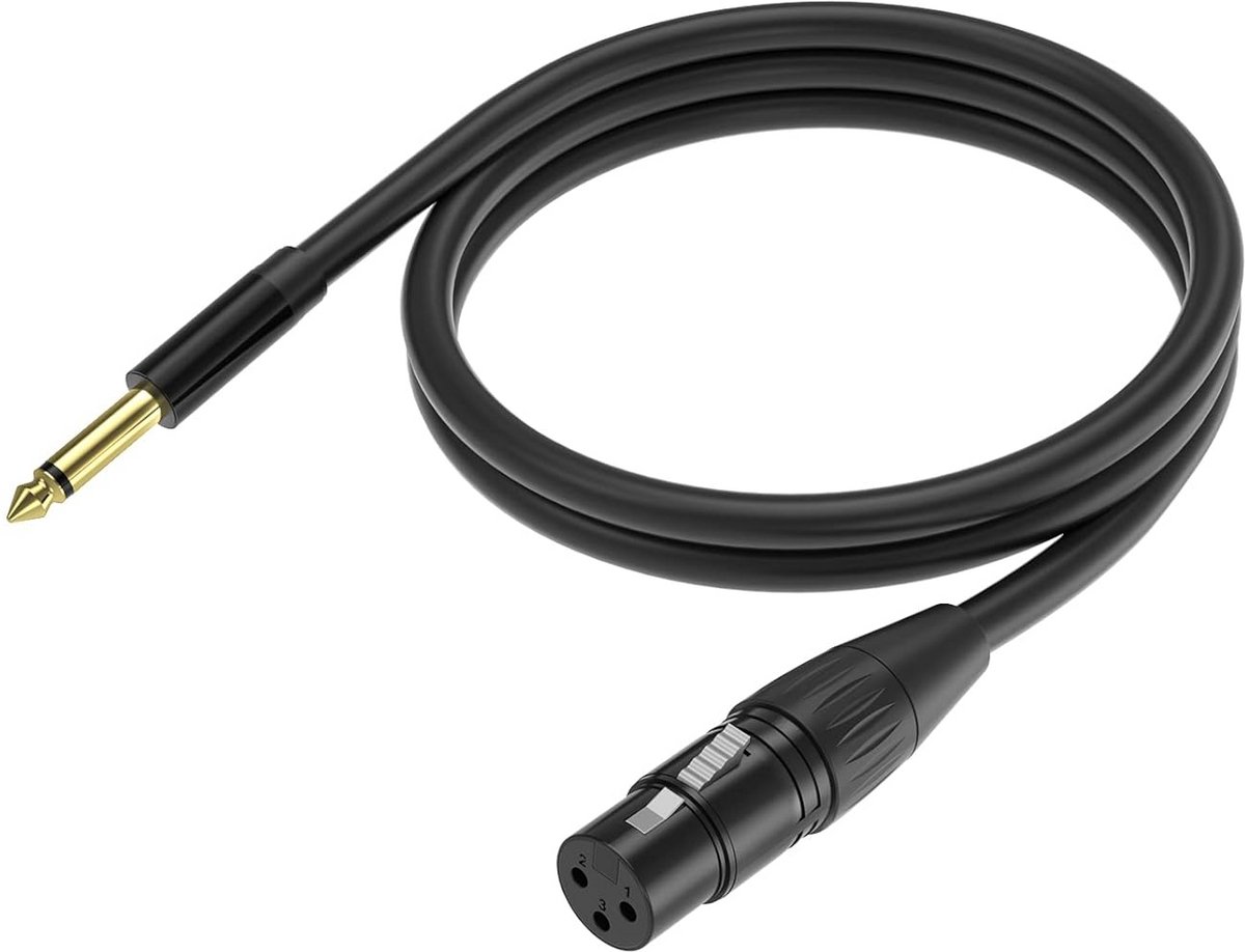 XLR-kabel 6,35 mm naar XLR vrouwelijk - 10ft/3m