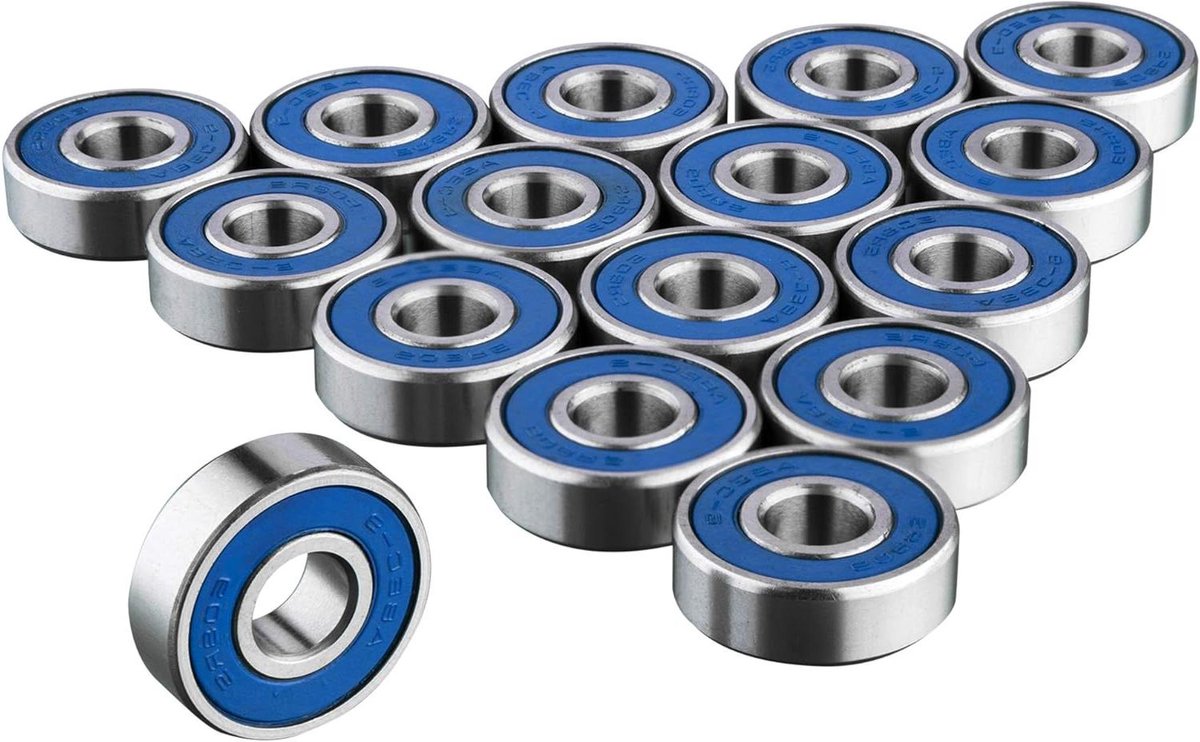 Ronte Skateboardlagers Set van 16 stuks ABEC 9 Wrijvingsloos voor Skateboards Duurzaam en Snel Perfect voor Skaters
