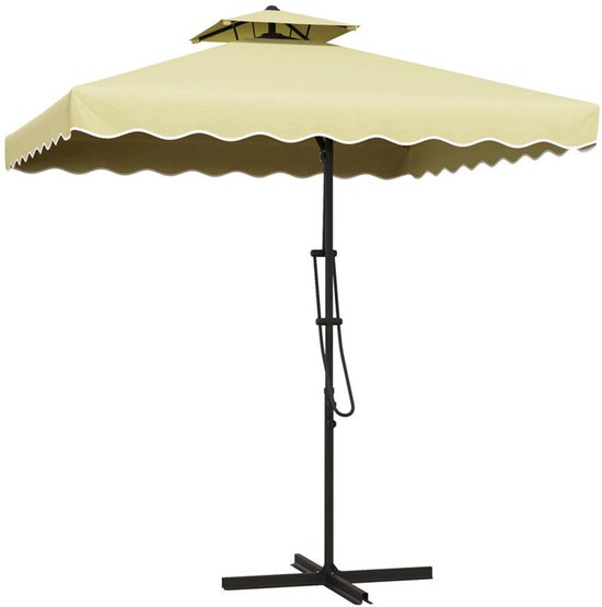 Vervangend Parasoldoek 250x250 Cm – Vierkant, 8 Baleinen, In 6 Kleuren, Waterdicht En UV-bestendig