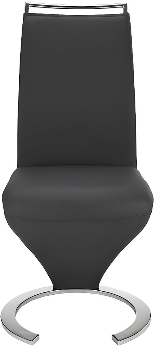 Vente-unique Set van 2 stoelen TWIZY - zwart kunstleer