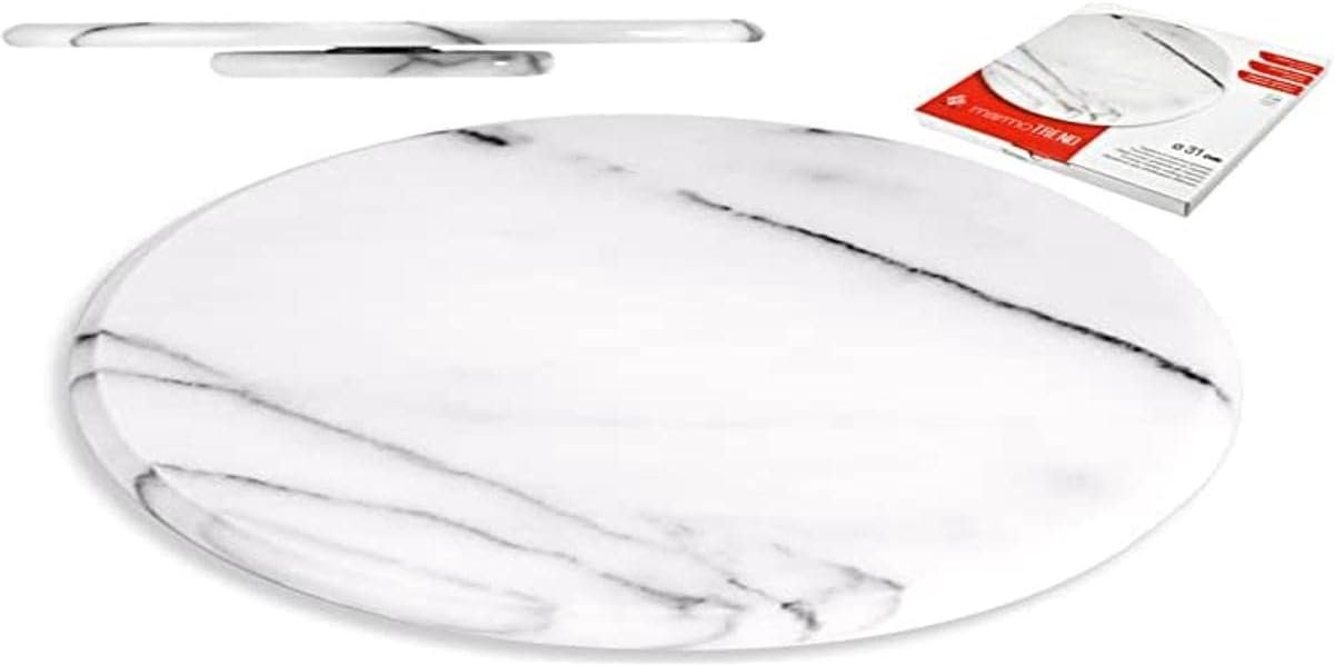 Ronde Draaibare Snijplank van Wit Marmer - 30 cm voor Keuken