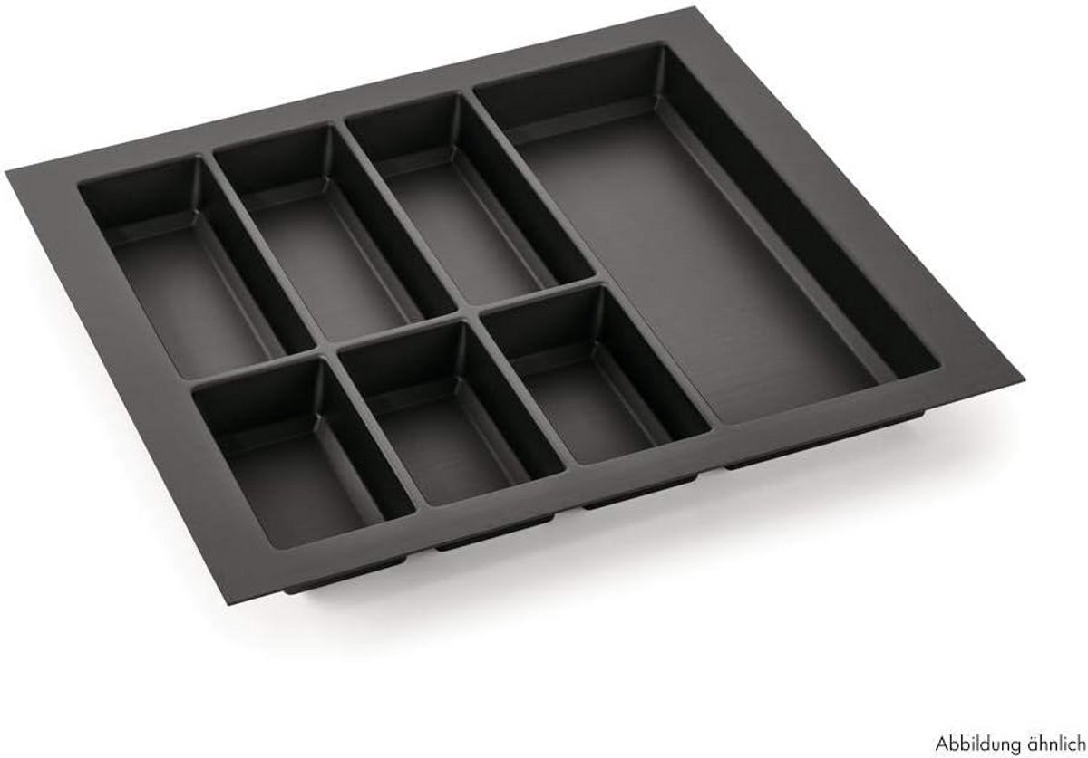 Besteklade voor 450 mm Kast - Zwart Mat, Softtouch, Verstelbaar