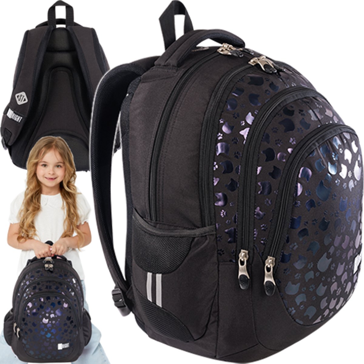 St.Right - rugzak - schooltas - 42x31x22 cm - 23 liter - kat - poes