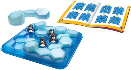 SmartGames - Penguins Pool Party - 60 opdrachten - compact - ideaal reisspel - pinguïns