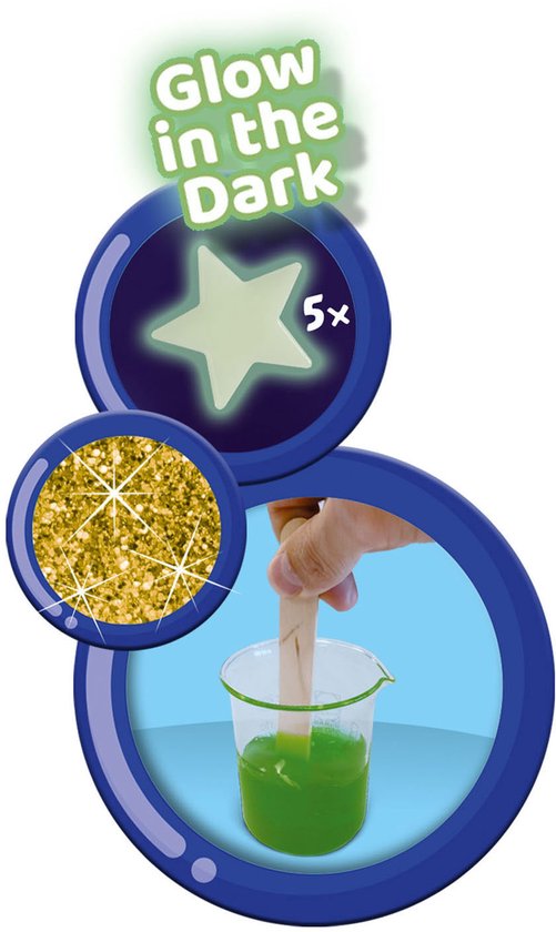 SES Creative 15015 Slime Lab Phosphorescent - Kit Pour Mélanger Et Créer Des Slimes Colorés