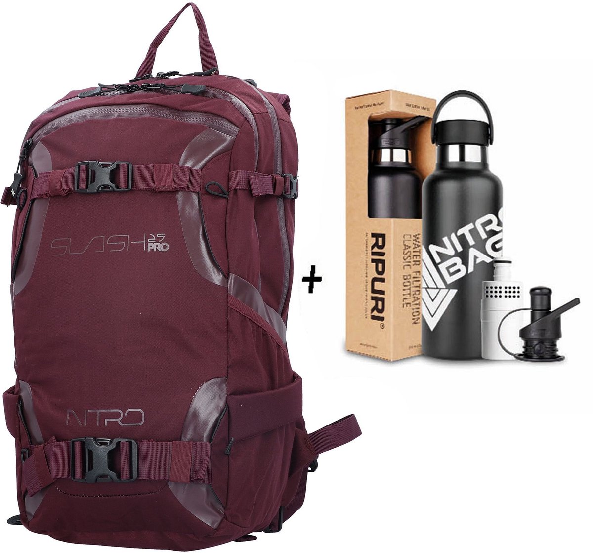 NITRO X Ripuri rugzakset 2 stuks. - wine