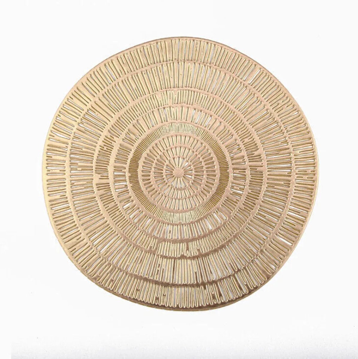 4 gouden ronde PVC placemats