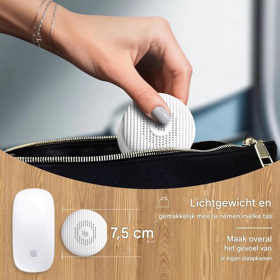 Gsedaox-White Noise Machine-Witte ruis-Oplaadbaar-Slaaphulp-Volwassenen en Baby-24 Rustgevende Geluiden-Nachtlampje-Wit — afbeelding 4