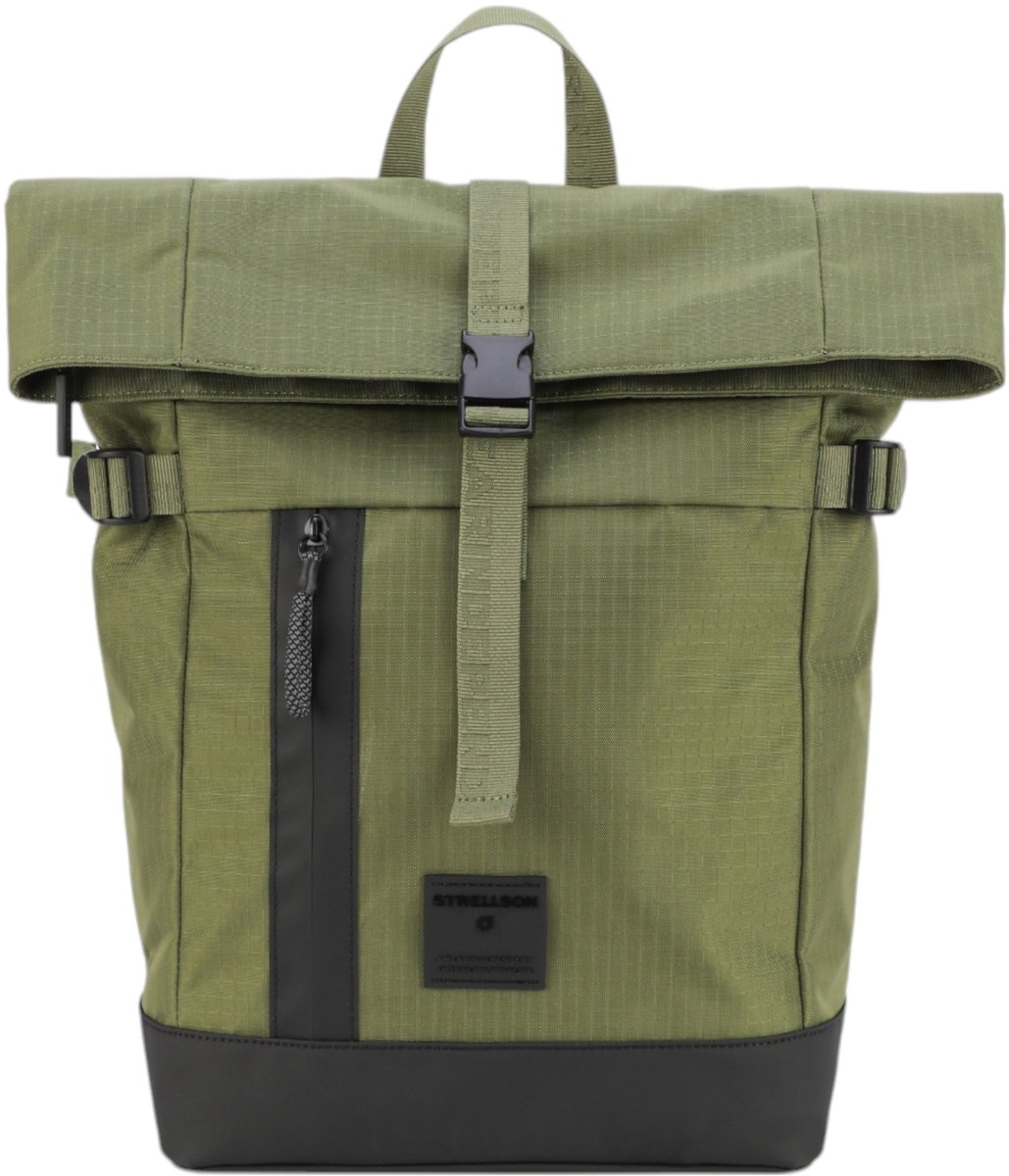 strellson Laptop rugzak Rugzak met laptopvak Northwood RS Eddie Backpack Dark Olive Olijfgroen