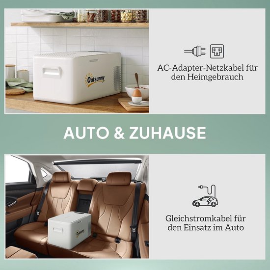 Draagbare Elektrische Koelbox 16,8 Liter met 12V/220V Aansluiting en ECO-Modus — afbeelding 2