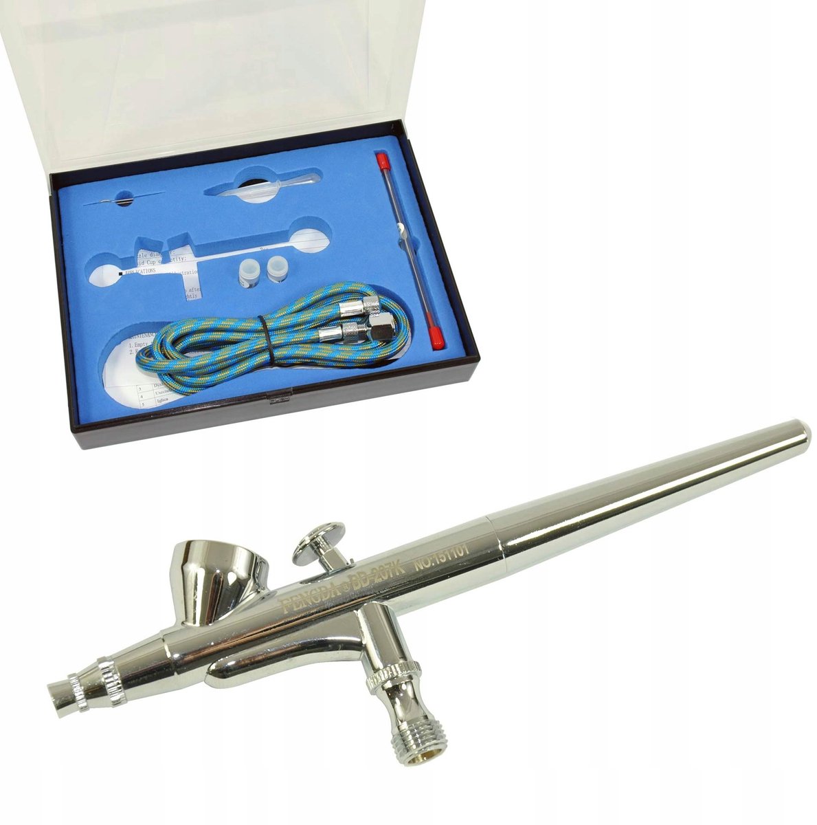Fengda BD-207K Aerograaf Set met 0.2, 0.3, 0.5mm Spuitmonden