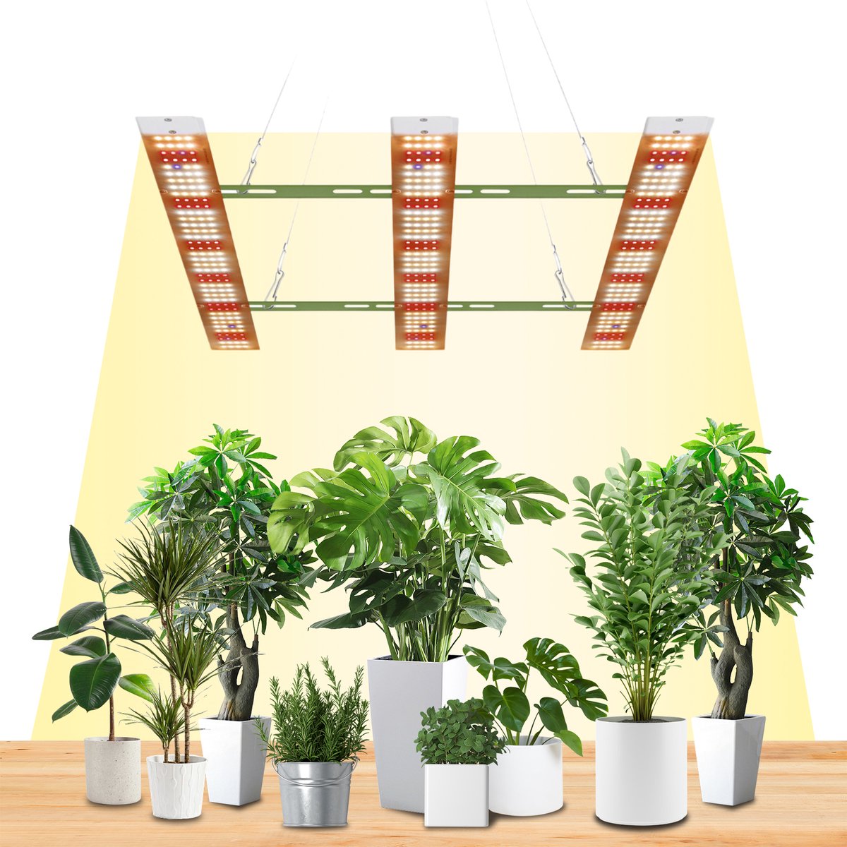 MUPOO Kweeklampen LED Full Spectrum - Groeilamp voor Planten - 120 Watt - 468LEDs - voor Hoge Planten - Zaailingen - Bloei - Vruchtvorming - Vegetatieve Groei - Ultrahelder