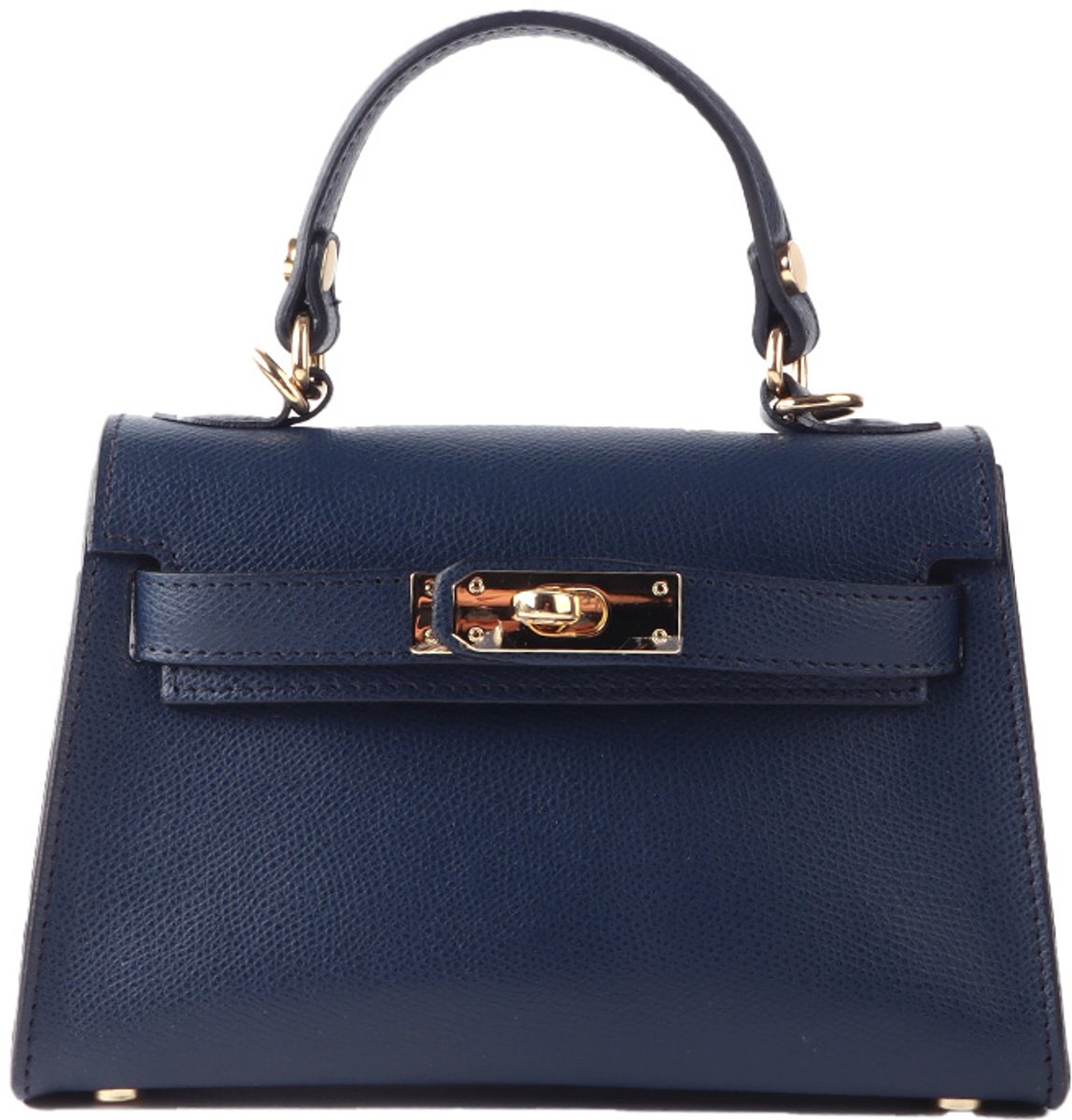 Giuliano lederen handtas Louna - Made in Italy - Donker blauw