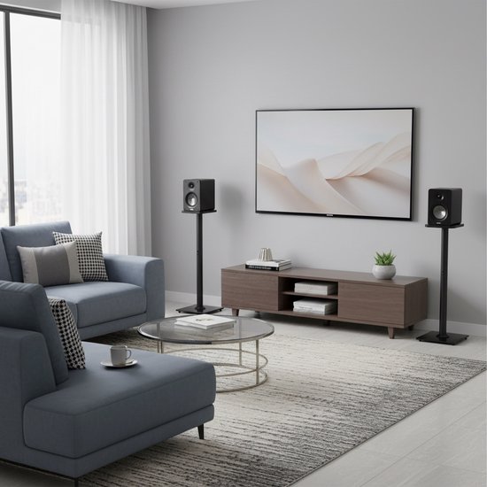 luidsprekerstandaard - 2 stuks - 30x78,5x30 cm - zwart — afbeelding 5