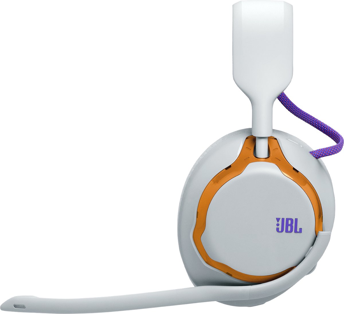 JBL Quantum 650 - Draadloze Gaming & Multitask Headset - 2.4 GHz & Bluetooth - Lage Latency - 50 Uur Batterij - JBL Quantum Engine Software - Over-ear - Grijs Oranje thumbnail 2