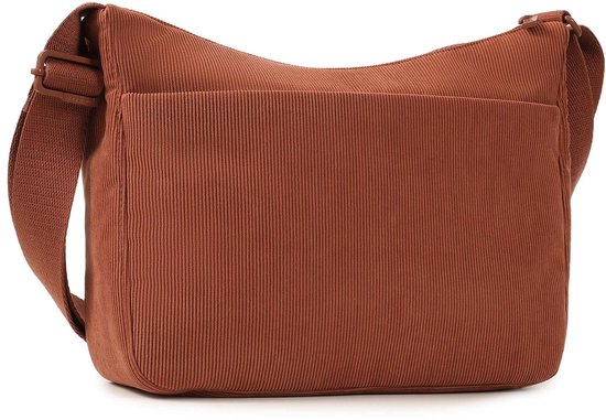 Hedgren Harpers Sac bandoulière femme avec protection RFID – Taille moyenne – Velours Redwood Burl