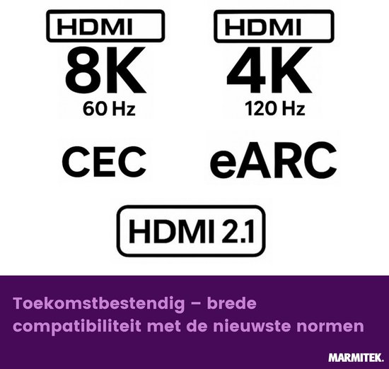 Marmitek Connect AE34 HDMI Audio Extractor - HDMI converter naar audio - 8K eARC 4K 120 Hz - Voor AV-receiver en soundbar — afbeelding 2