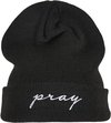 Urban Classics Bonnet Pray Broderie Zwart/ Wit