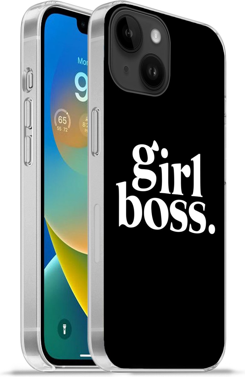 Telefoonhoesje Geschikt voor Apple Iphone 14 hoesje - Quotes - Spreuken - Girl boss - Siliconen Telefoonhoesje Telefoonhoesje
