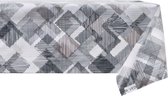 Raved Tafelzeil Blokken  140 cm x  50 cm - Grijs - PVC - Afwasbaar