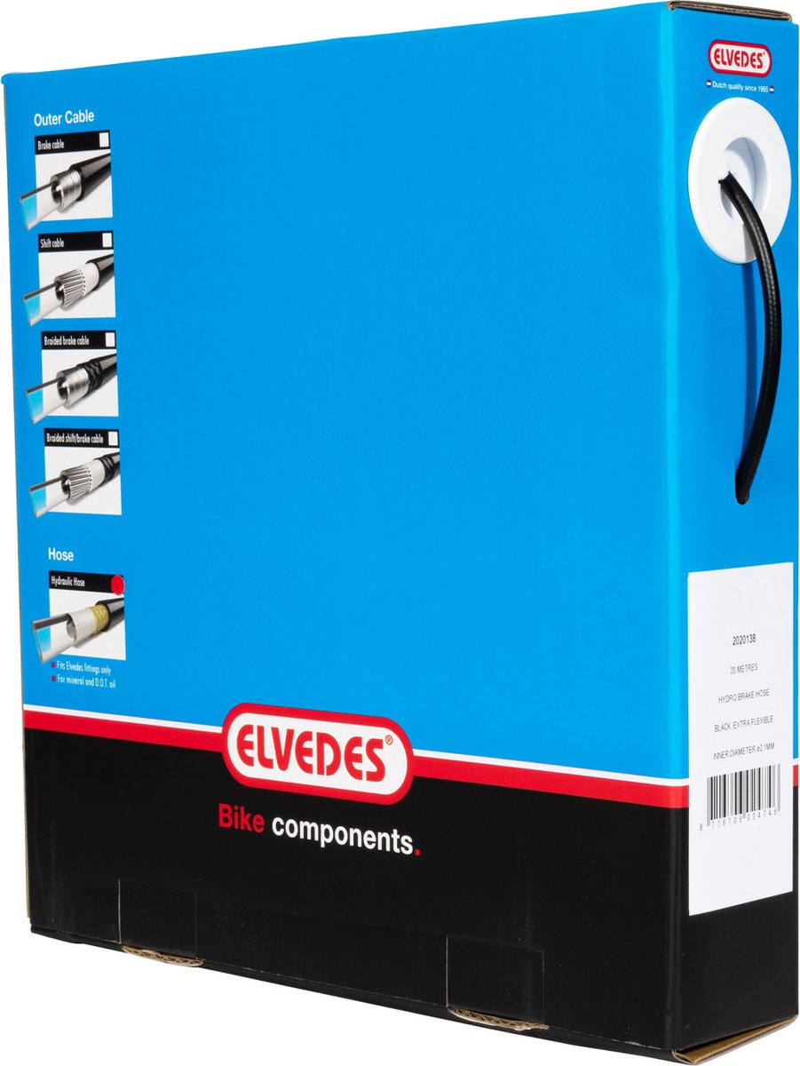 Remleiding Elvedes - alternatief voor Shimano SM-BH90 - zwart (werkplaatsdoos 20 meter)