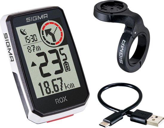 Sigma Sport 01053 compteur de vélo 5,08 cm (2") GPS de bicyclette sans fil Noir, Blanc