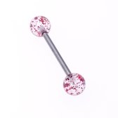 Tong Piercing - Glitter Rood