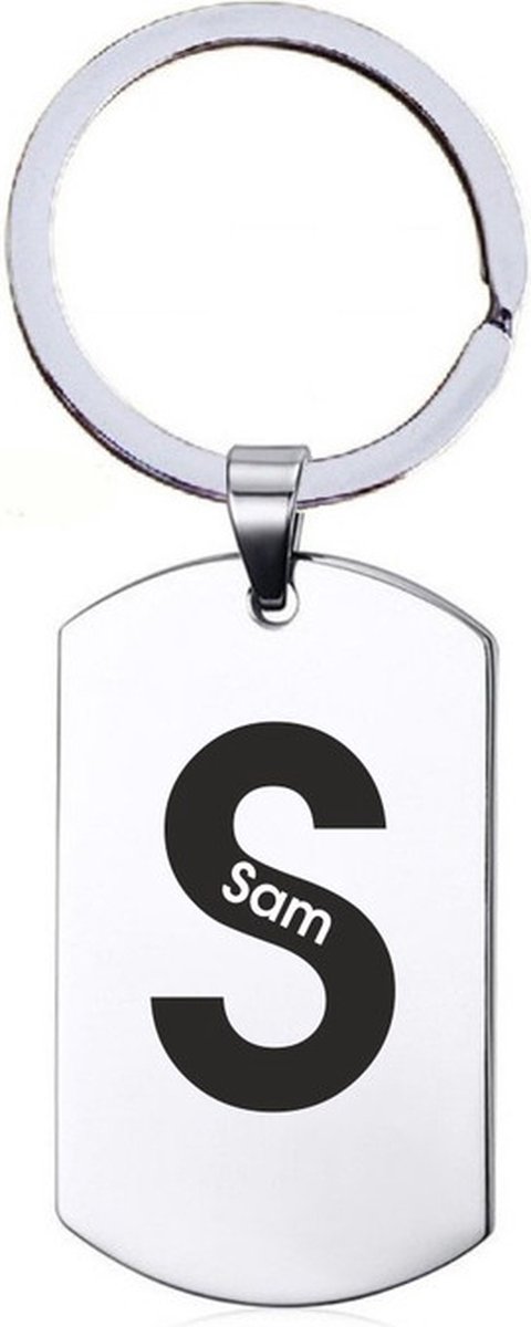 Naamkado - Sam - RVS Sleutelhanger
