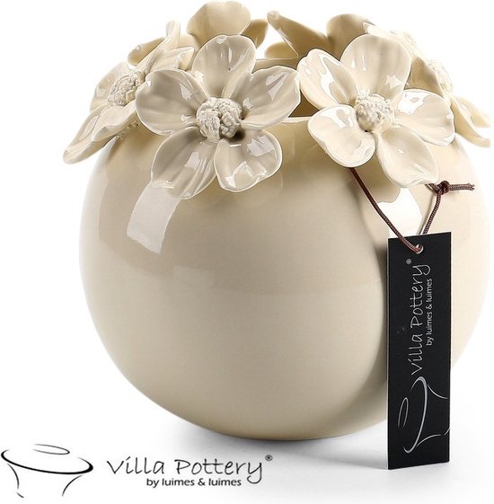 Vase fleuri Witte Jolie D14x14 x H16