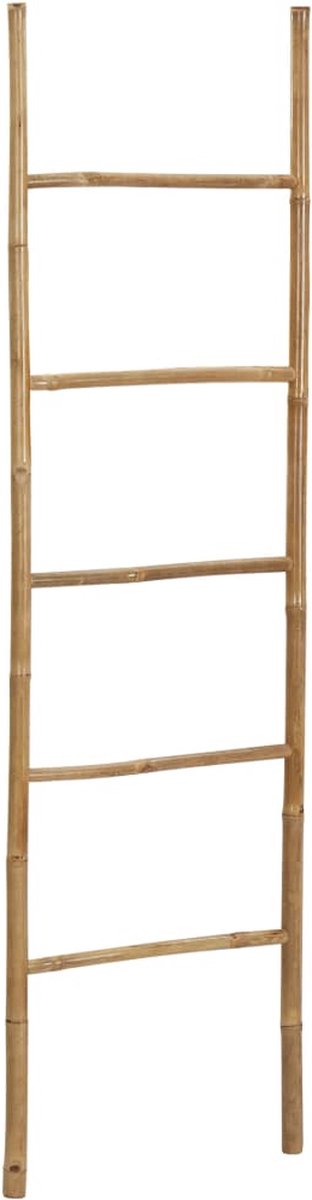 Prolenta Premium - Handdoekladder met 5 sporten 170 cm bamboe