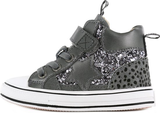 Sneakers | Meisjes | silver grey | Leer | Shoesme | Maat 33