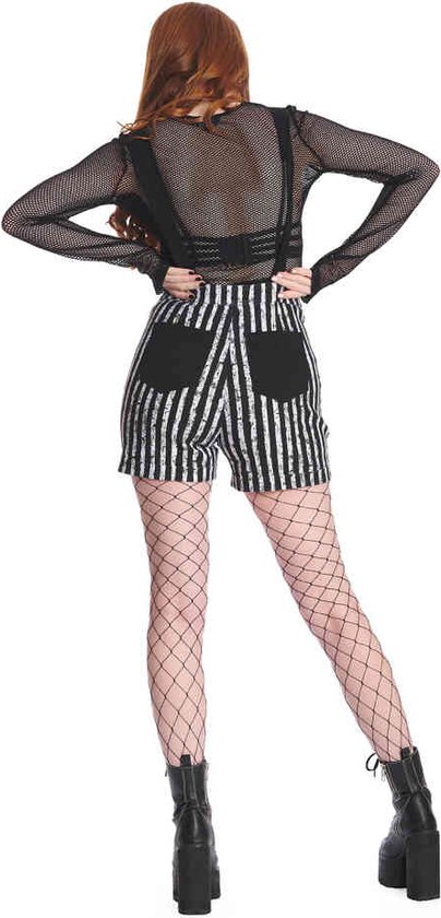 Banned Alternative Spooky Nightwalks Striped Playsuit