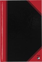 Notitieboek A6 Neutraal Lijn 96blz. Rood Zwart