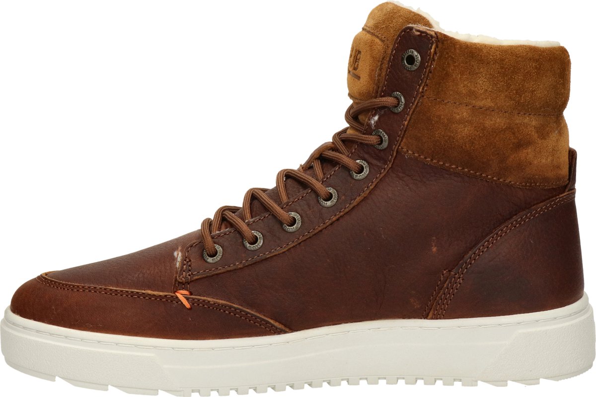 HUB Dublin 2.0 Hoge sneakers - Heren - Cognac - Maat 42 | bol.com